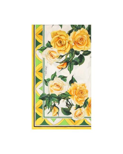 Dolce & Gabbana Yellow Cotton Sarong (110X190)