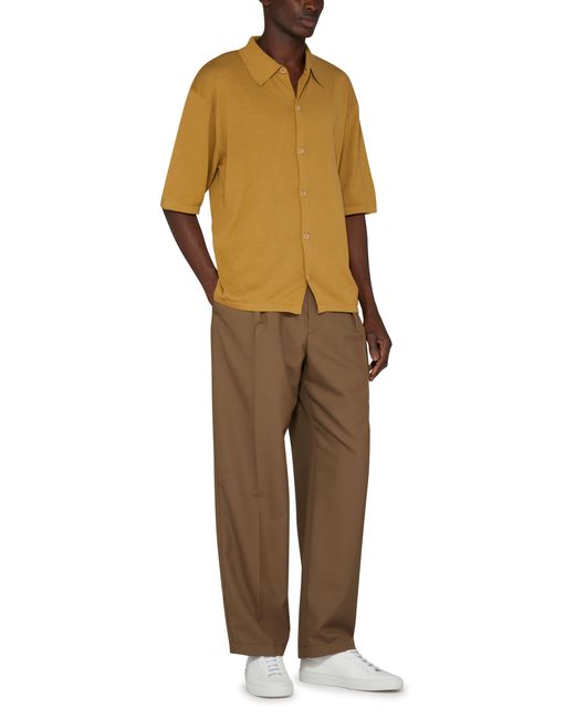 Lemaire Yellow Short Sleeved Polo for men