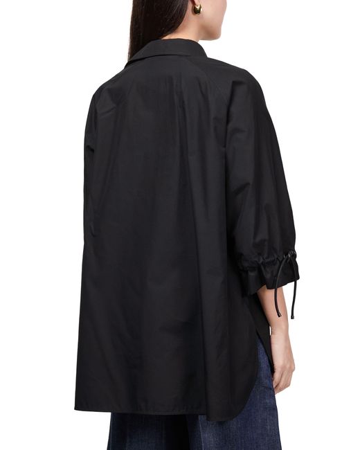 Max Mara Black V-Neck Blouse