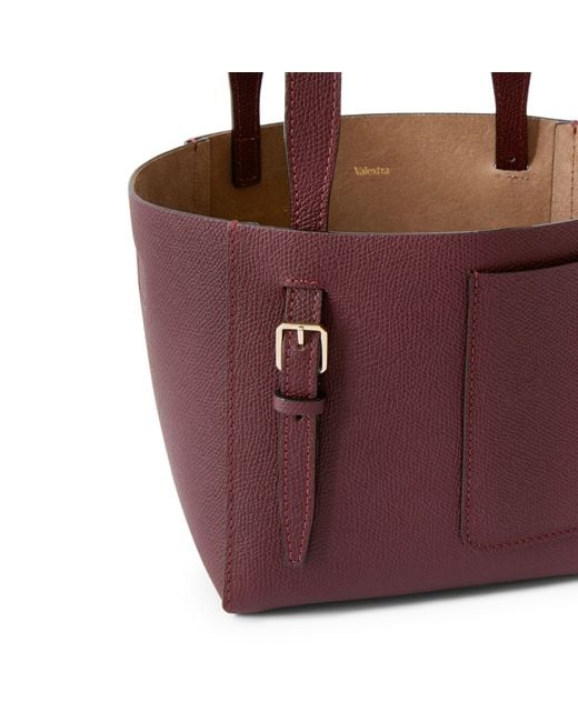 Valextra Purple Mini-Beuteltasche