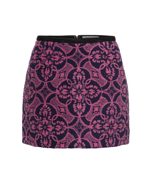 MARINE SERRE Purple Oriental Towels Mini Skirt