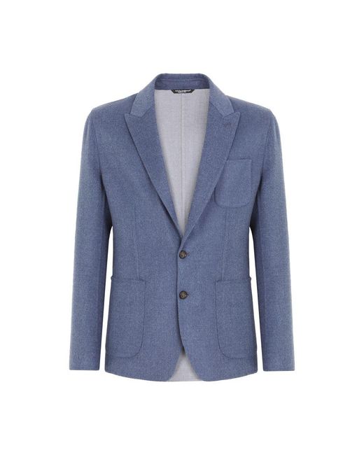 Dolce & Gabbana Blue Deconstructed Virgin Wool Jacket for men