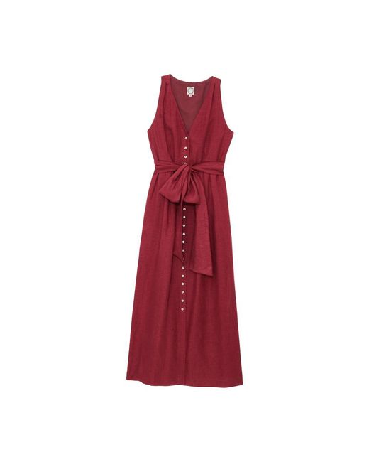 Ines De La Fressange Paris Red Ambre Maxi Dress