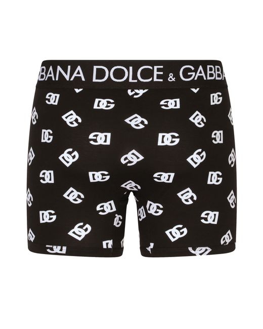 Dolce & Gabbana Boxershorts aus Zwei-Wege-Stretchjersey in Black für Herren