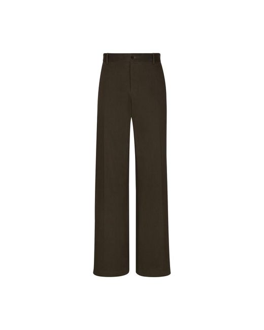 Dolce & Gabbana Brown Tailored Cotton Pants for men