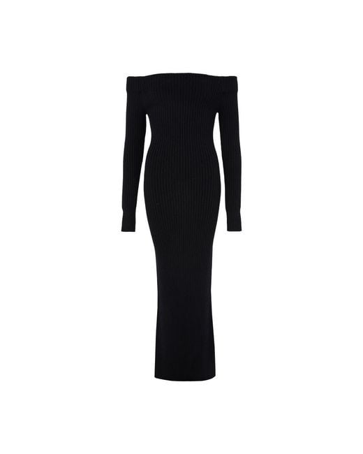 Max Mara Black Langes Strickkleid Arnes