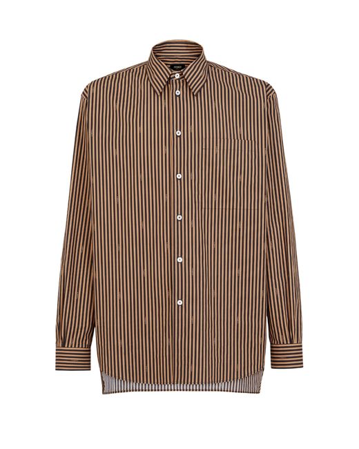 Fendi Brown Long-Sleeved Shirt for men