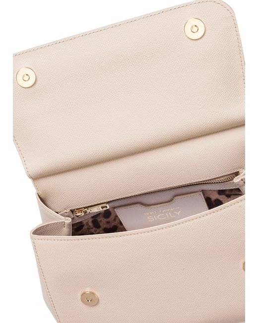 Dolce & Gabbana Natural Medium Sicily Handbag