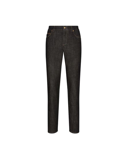 Dolce & Gabbana Black Slim-Fit Denim Jeans for men