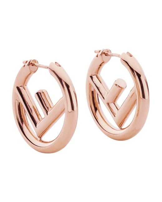 Fendi Pink F Is Earrings