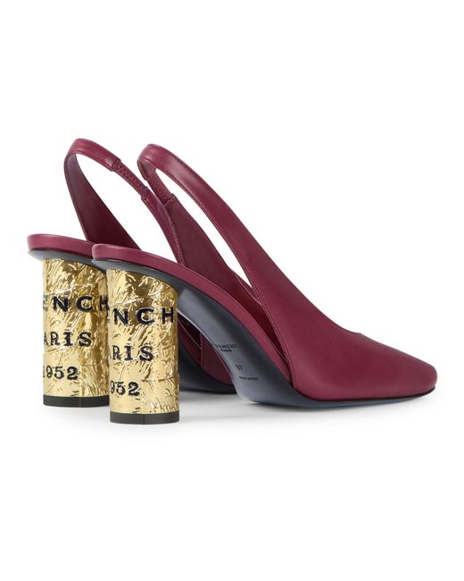 Givenchy Purple Leder-Pumps Tape