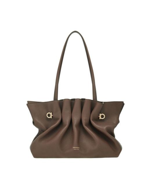 Ferragamo Brown Soft-Bag (S)
