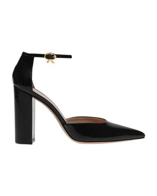 Gianvito Rossi Piper Anklet Pumps in Black | Lyst