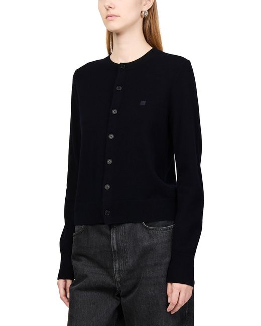Acne Blue Cardigan Aus Wolle