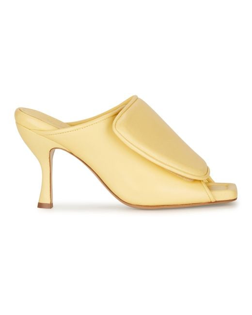 GIA COUTURE Yellow Velcro Strap Mules