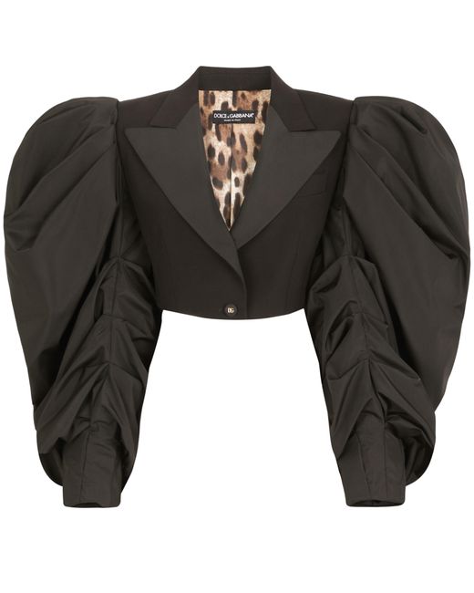 Dolce & Gabbana Black Jacke aus Woll-Popeline