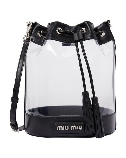 Miu Miu Black Plexi Bucket Bag