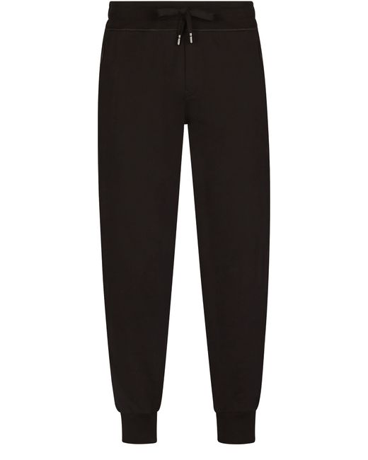 Dolce & Gabbana Black Jersey Jogging Pants for men