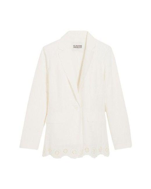Claudie Pierlot White Blend Suit Jacket