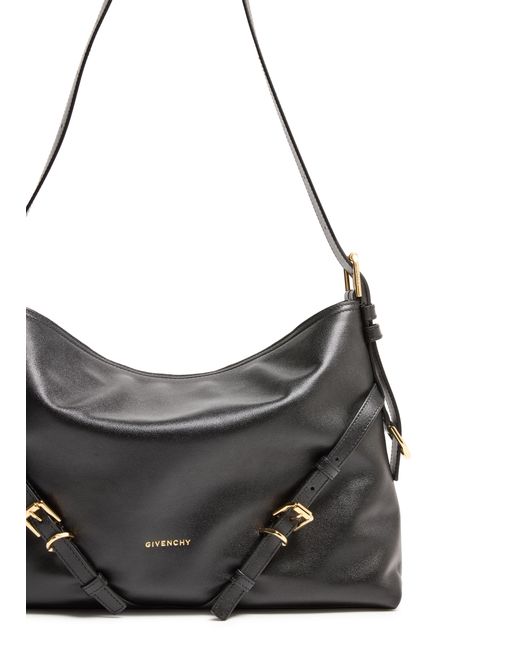 Givenchy Black Voyou Medium Shiny Leather Bag