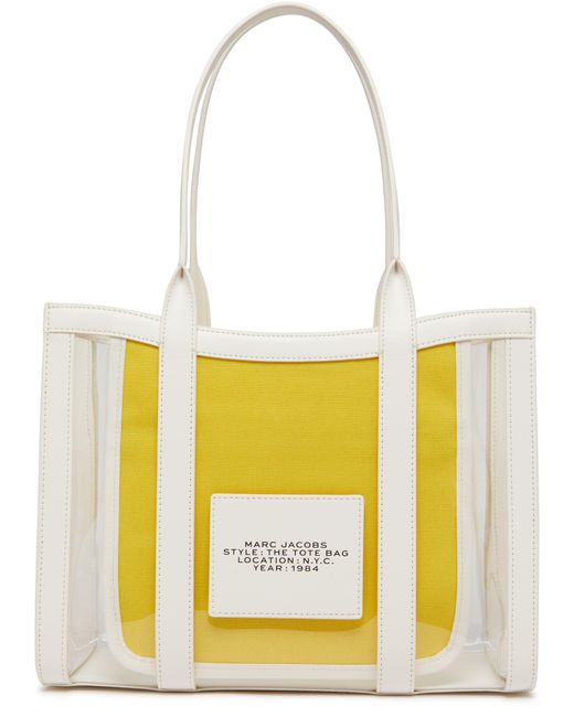 Marc Jacobs Yellow The Clear Medium Tote Bag