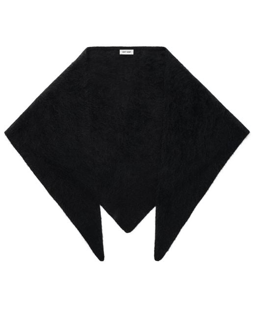 Soft Goat Black Brushed Scarf