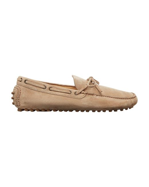 Brunello Cucinelli Natural Suede Driving Shoes for men