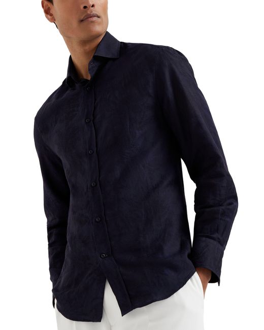 Brunello Cucinelli Blue Slim Fit Shirt for men