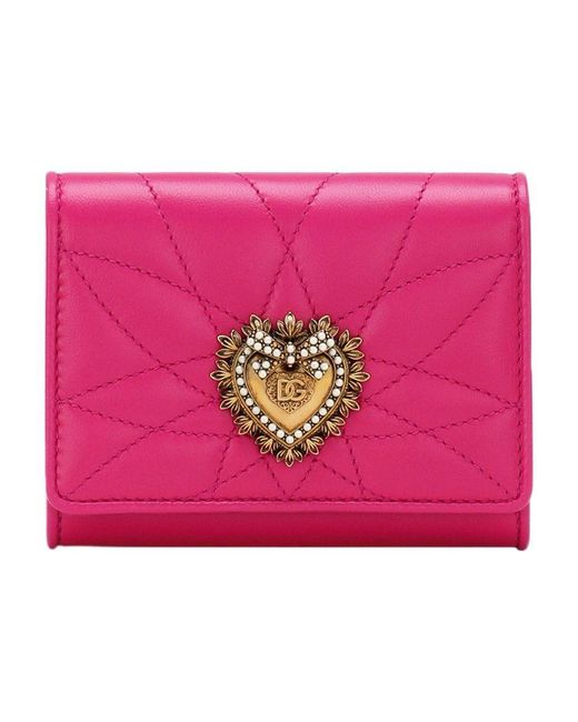 Dolce & Gabbana Pink Devotion French Flap Wallet
