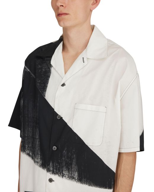 Alexander McQueen Black Boxy Hawaiian Shirt for men
