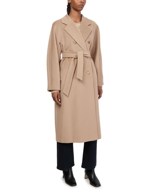 Max Mara Natural Mantel Mit Gürtel Madame 101801