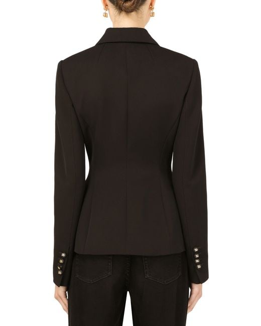 Veste Dolce-fit en laine Dolce & Gabbana en coloris Black