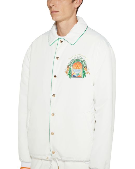 Casablancabrand White Printed Jacket for men