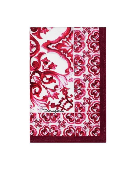 Dolce & Gabbana Red Terrycloth Beach Towel