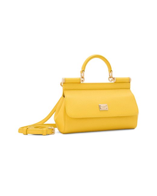 Dolce & Gabbana Yellow Small Sicily Handbag