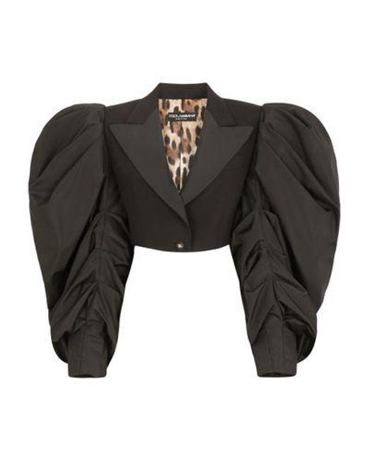 Dolce & Gabbana Black Wool Poplin Jacket