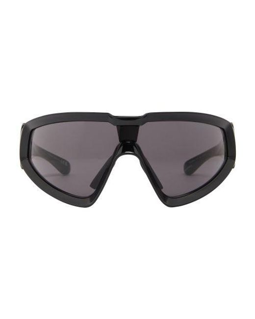 Rick Owens Gray X Moncler - Shiny Wrapid Sunglasses for men