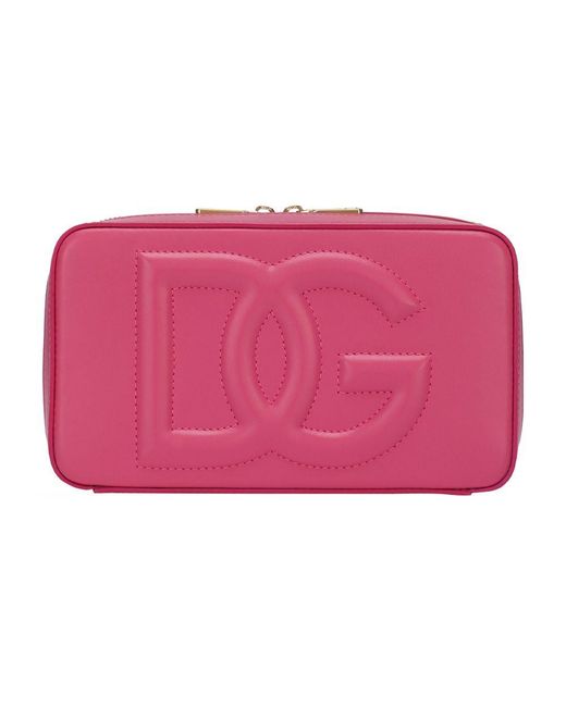 Dolce & Gabbana Pink Small Dg Logo Camera Bag