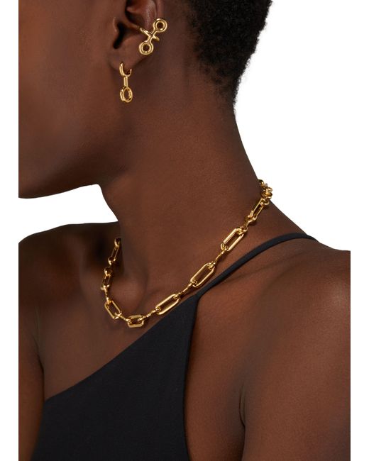 Charlotte Chesnais Metallic Binary Single Earring Chain