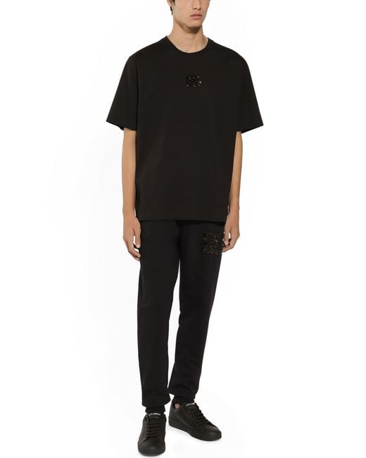 Dolce & Gabbana Baumwoll-T-Shirt in Black für Herren