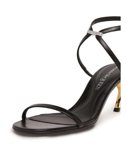 Alexander McQueen Black Armadillo Sandals