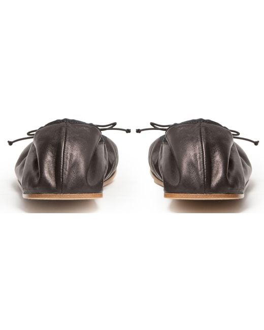 The Row Black Round Ballet Flat