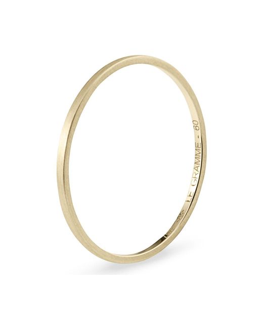 Le Gramme Metallic 1G Brushed D-Shape Ring for men