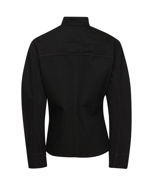 Lemaire Black Jacket With Curved Sleeves