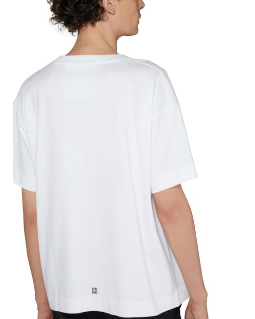 T-shirt imprimé boxy fit Givenchy pour homme en coloris White