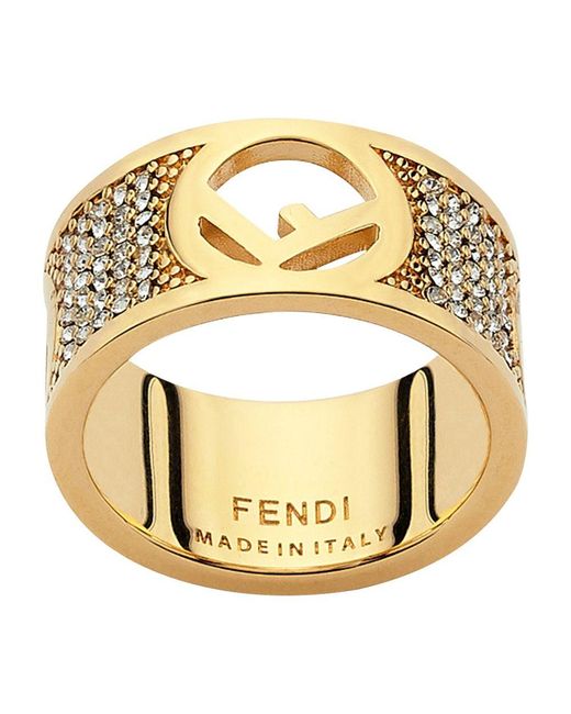 Fendi Metallic F Is Ring