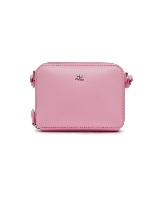 Courreges Pink Cloud Leather Shoulder Bag