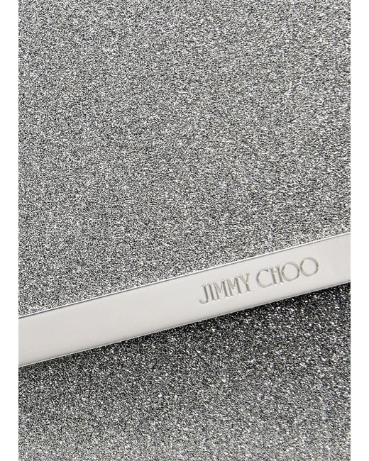 Jimmy Choo Metallic Emmie Glitter Leather Clutch