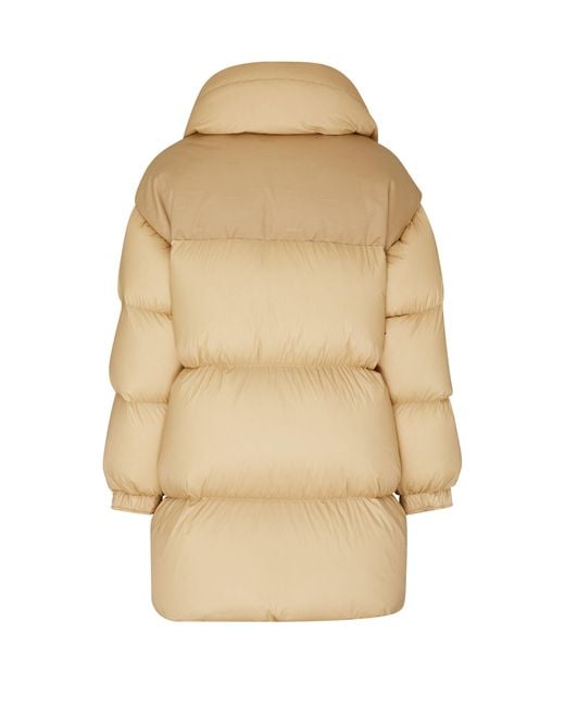 Moncler Natural Knee-Length Puffer Down Jacket for men