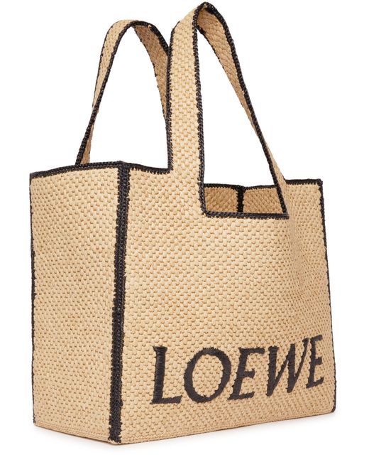 Large tote bag à logo Loewe en coloris Natural